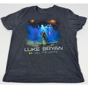 Luke Bryan Kill The Lights Tour‎ T-Shirt Charcoal Gray Concert Tee Mens XL